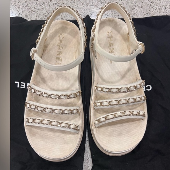 Chanel white sandals - Picture 1 of 6